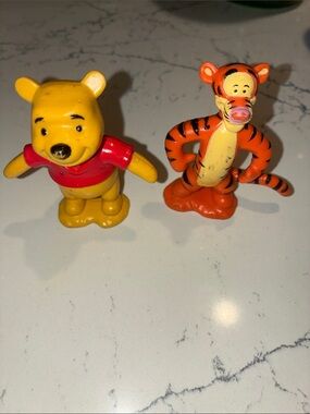 Disney Winnie the Pooh & Tigger Mini Figures - Yellow, Red & Orange